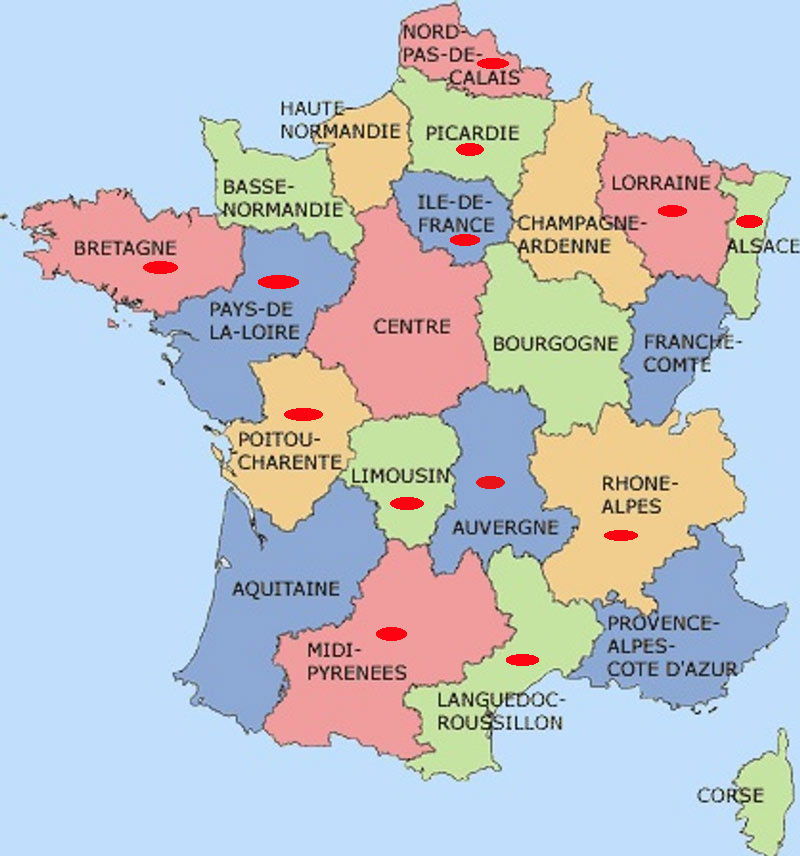 carte rgions france